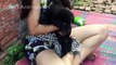 Lovely amazing girl playing with groups of baby cute dog # 03