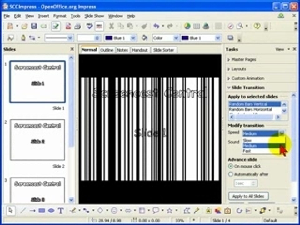 +Transitions  SlideShow Presentations (Open Office Impress)