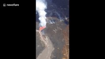 Steady flow of lava continues to erupt from Fissure 8 of Kilauea volcano