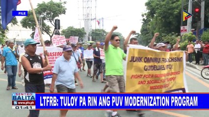 LTFRB: Tuloy pa rin ang PUV modernization program