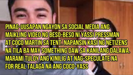 Netizens may NAPANSIN sa 'KISS' ni Yassi Pressman at Coco martin sa TENT ng FPJ: Ang Probinsyano