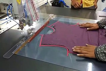 Polo placket Opening by JOOKE Auto Pattern Sewing Machine衫门筒-1
