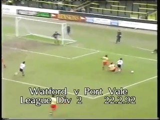 Watford - Port Vale 22-02-1992 Division Two