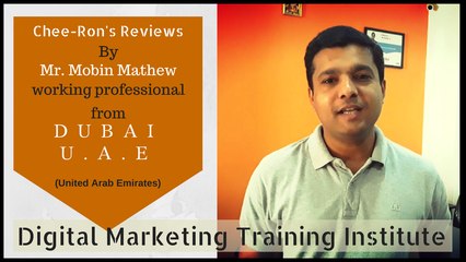 Cheerons Review by Mr. Mobin Mathew From DUBAI | Digital Marketing Courses In Bangalore