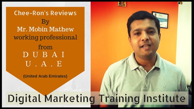 Cheerons Review by Mr. Mobin Mathew From DUBAI | Digital Marketing Courses In Bangalore