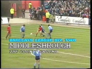 Swindon Town - Middlesbrough 29-02-1992 Division Two