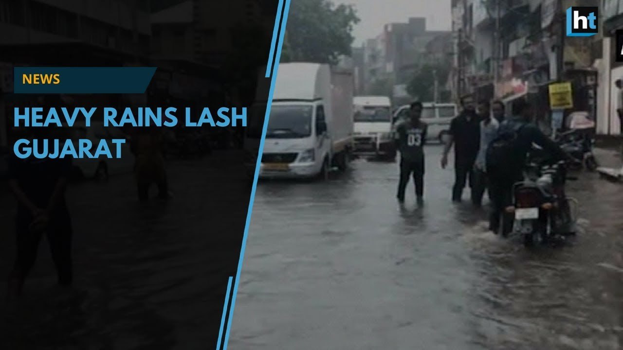 Heavy rains lashed several parts of Gujarat