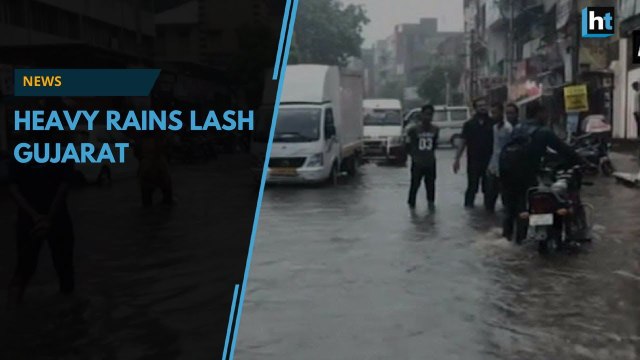 Heavy rains lashed several parts of Gujarat