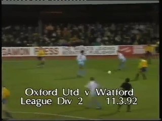 Oxford United - Watford 11-03-1992 Division Two