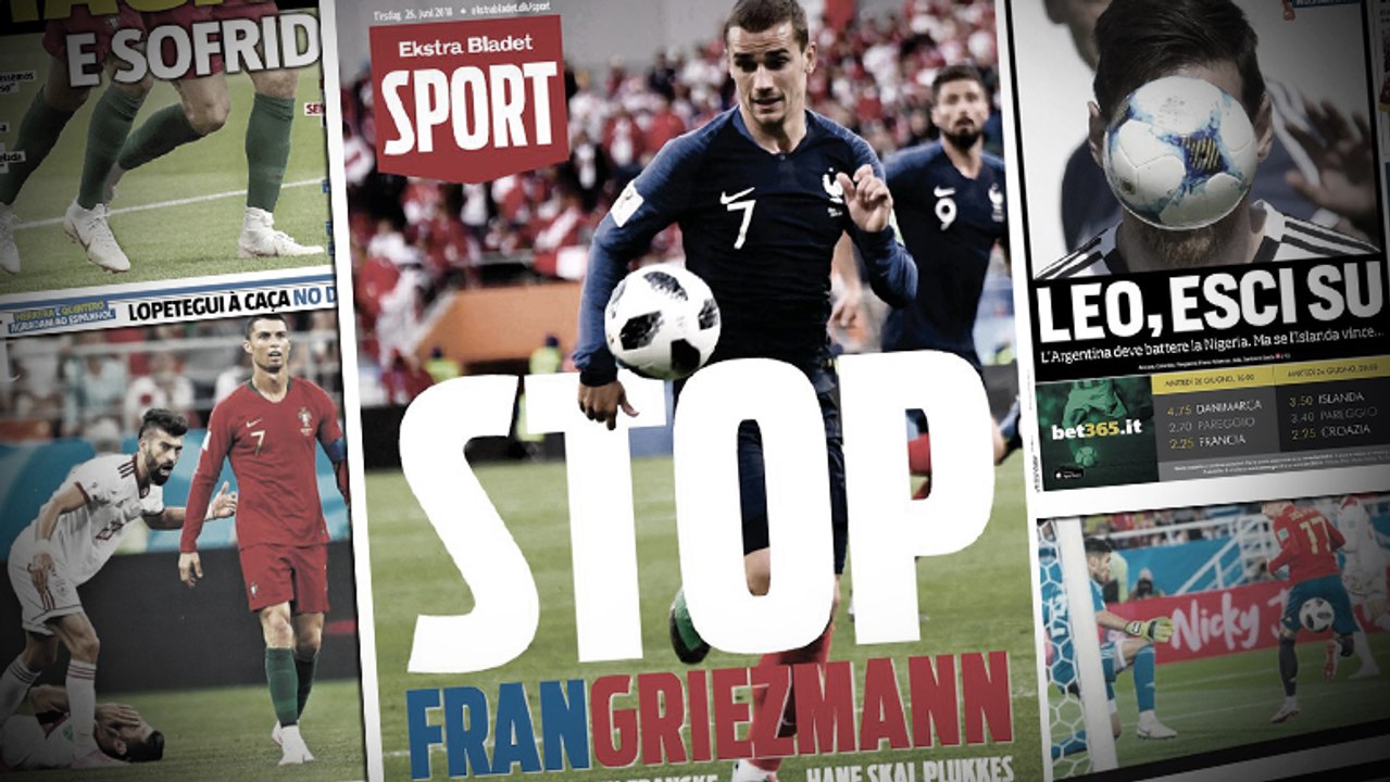 Les Danois craignent le petit prince Antoine Griezmann, la presse italienne élimine déjà Lionel Messi