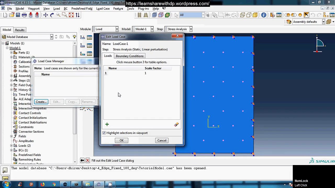 How to use load case in abaqus?