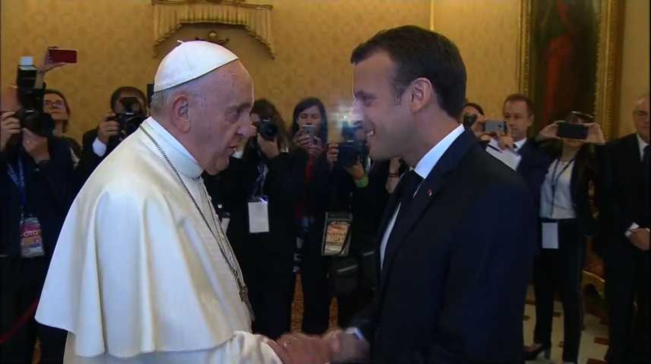 Macron rencontre le pape Francois au Vatican