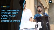 Two engineering students make 'smart wash basin' to conserve water