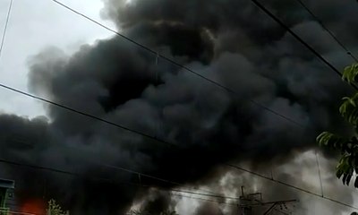 Permukiman Padat Penduduk di Kawasan Senen Terbakar
