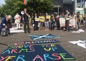 Protesters Stage 'Die-In' Outside Defence Conference in Glasgow