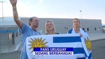 WARNA WARNI FANS – Fans Uruguay Puas dengan Penampilan Suarez dan Kawan-kawan