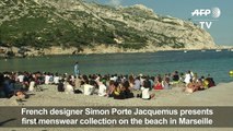 French fashion show sees barefoot models hit the beach