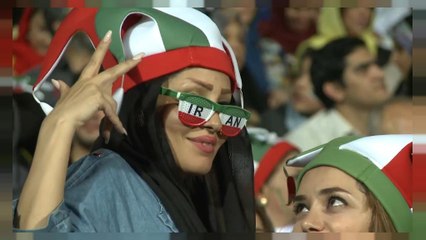 Les Iraniennes fières d'être au stade