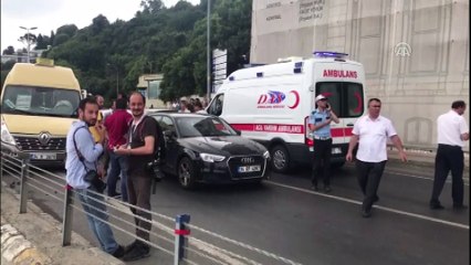 Tarabya'da minibüsle otomobil çarpıştı - İSTANBUL