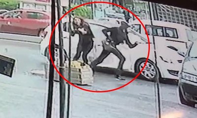 Nişanlı çifte kapkaç anı kamerada