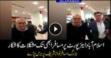 Elderly passenger lashes at Nawaz Sharif after trouble at Islamabad airport