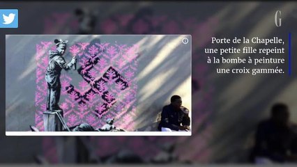 Bansky illustre la crise des migrants sur les murs de Paris