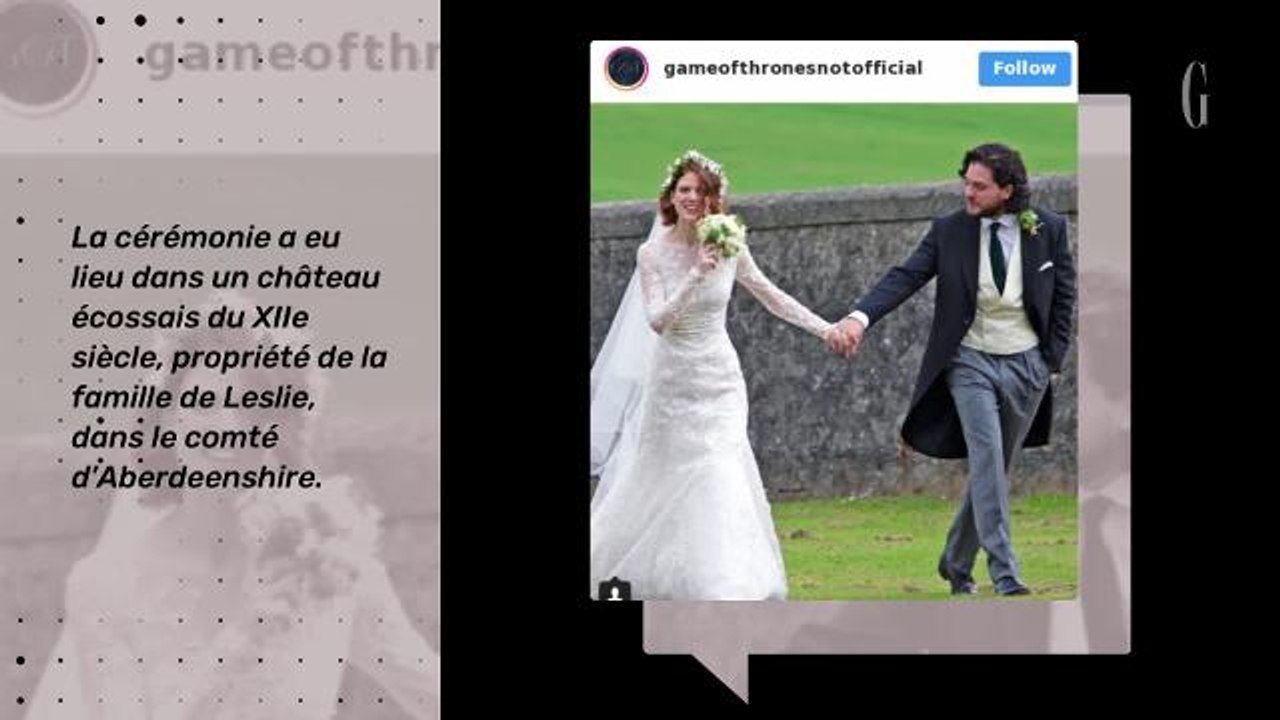 Mariage de Kit Harington et Leslie Rose : les photos du grand jour