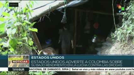EE.UU. exige a Colombia mejores resultados en lucha antidroga