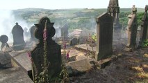 Wildfire breaks out in Manchester cemetery amid UK heatwave