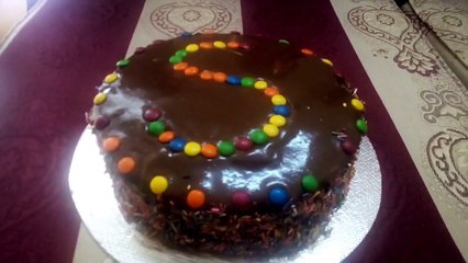 Yummy yummy chocolate cake. ( birthday cake). -
