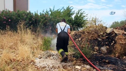 Bodrum'da çıkan yangın mahalle sakinlerini korkuttu