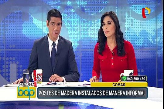 Comas: postes de madera son instalados de manera informal
