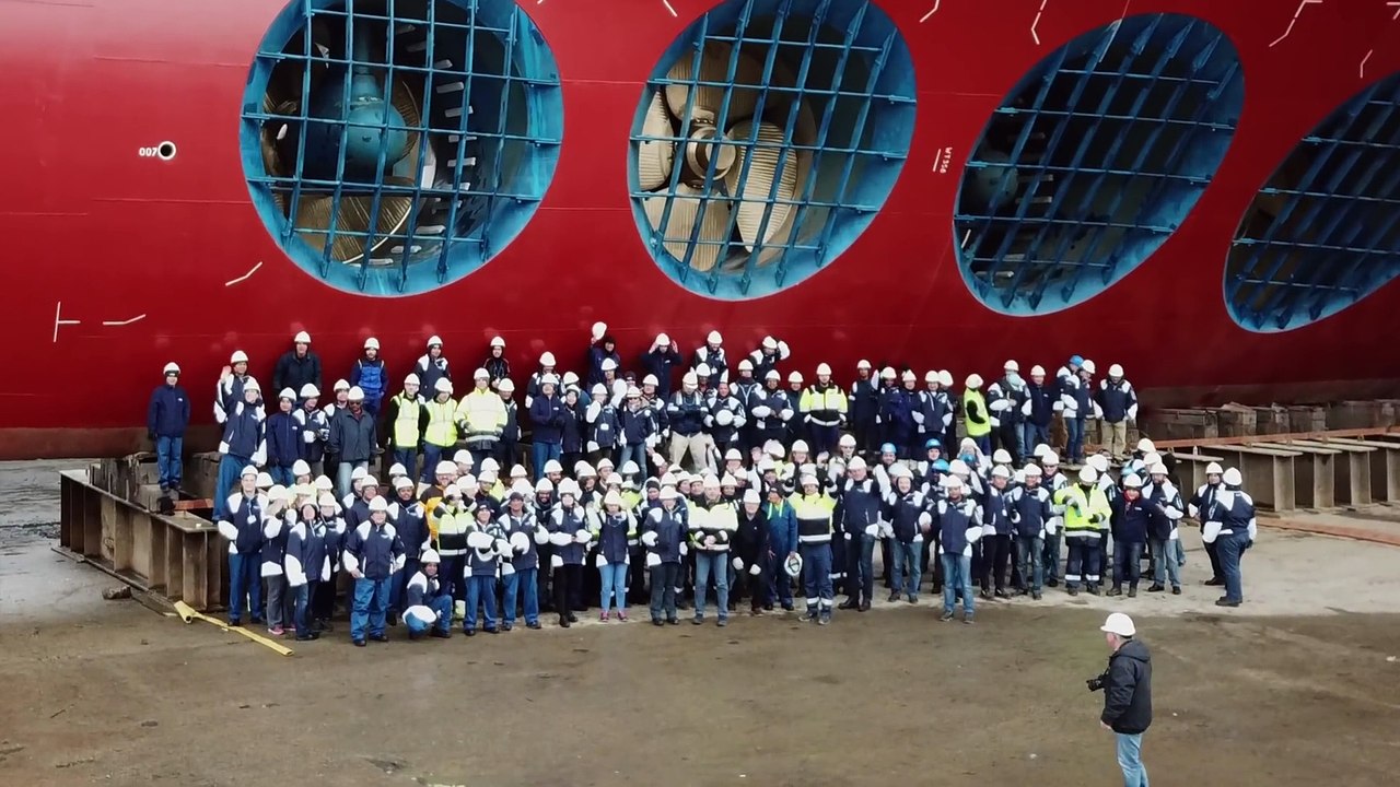 Symphony Of The Seas in dry dock