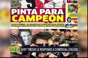 Chef Timour publica divertida parodia en respuesta a comercial chileno