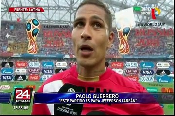 Paolo Guerrero: "Se lo dedicamos a los hinchas y a mi hermano Jefferson Farfán"