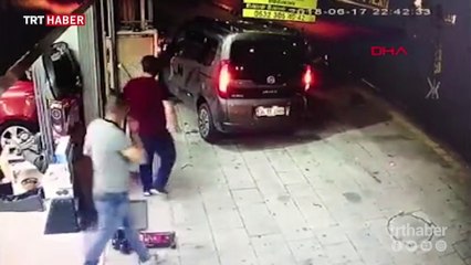 Kıl payı ölümden döndüler, kaza anı kamerada