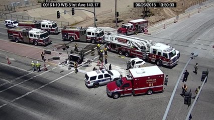 Two people in critical condition- several others transported in 51st Ave rollover