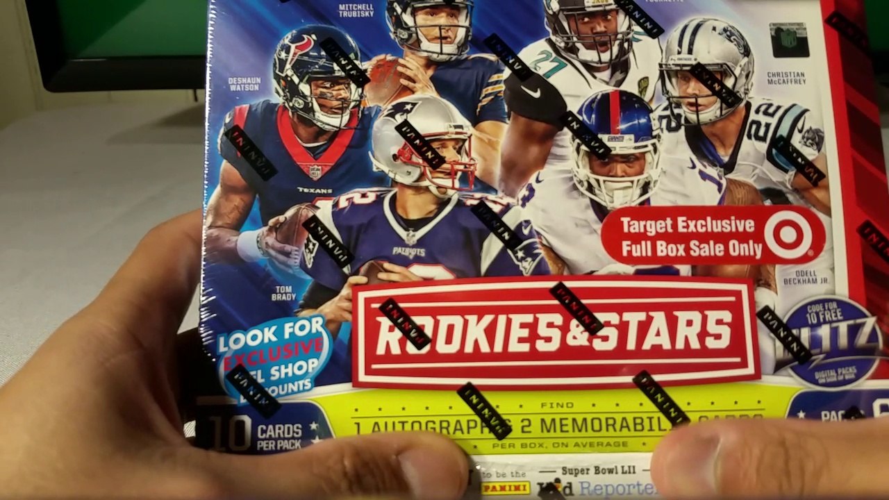 2017 Panini Rookie & Stars Longevity NFL Football Target Exclusive trading cards hobby box. 1 auto and memorabilia per box.
