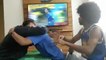 Deaf-blind Brazilian fan enjoys World Cup