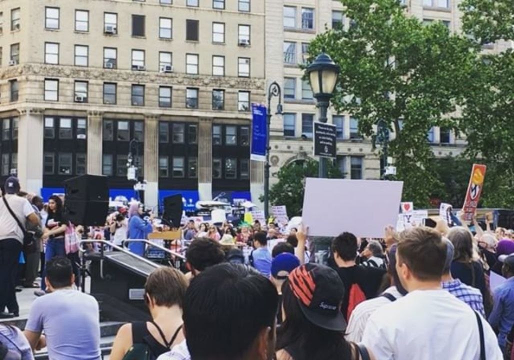 Protesters Gather in New York to Oppose Supreme Court Travel Ban Ruling