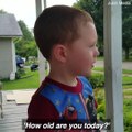 This kid was devastated to hear he was still three years old