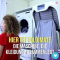 Wieviel Zeit investieren wir zum Zusammenlegen der sauberen Kleidung? Definitiv zu viel. Aber mit dieser Maschine müssen wir keinen Gedanken mehr daran verliere