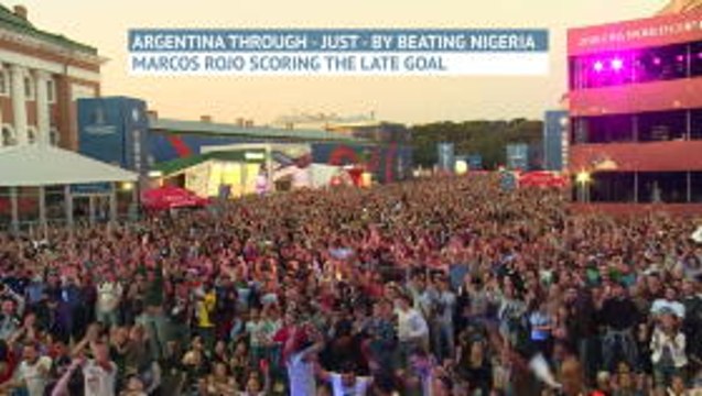 Argentina fans celebrate World Cup survival