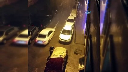 İstanbul'a dolu böyle yağdı