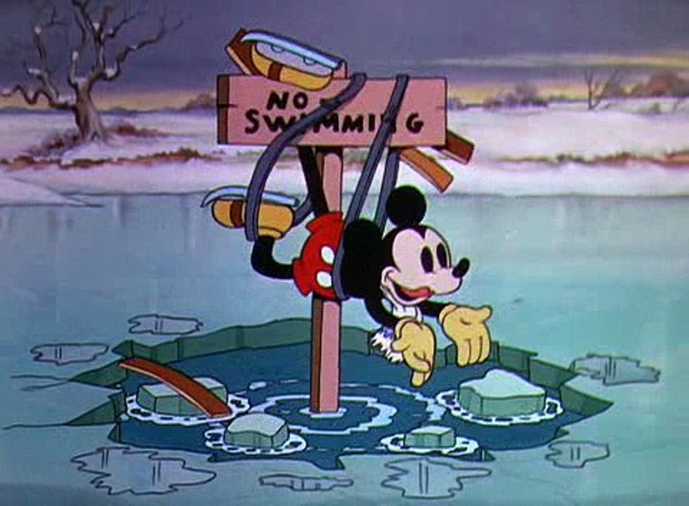 Mickey Mouse, Donald Duck, Goofy, Pluto - On Ice  (1935)