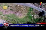 Cusco: camioneta se despista, vuelca y cae por barranco