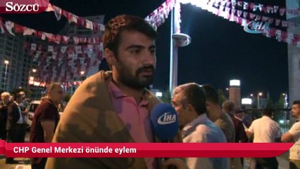 CHP Genel Merkezi önündeki eylem