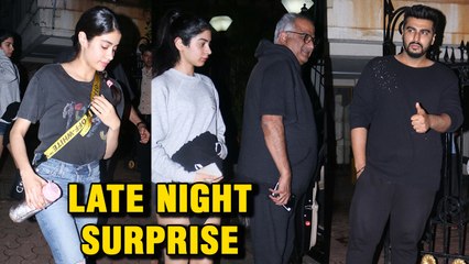 Download Video: Arjun Kapoor Birthday: Janhvi Kapoor, Khushi Kapoor, Boney Kapoor Pay Visit