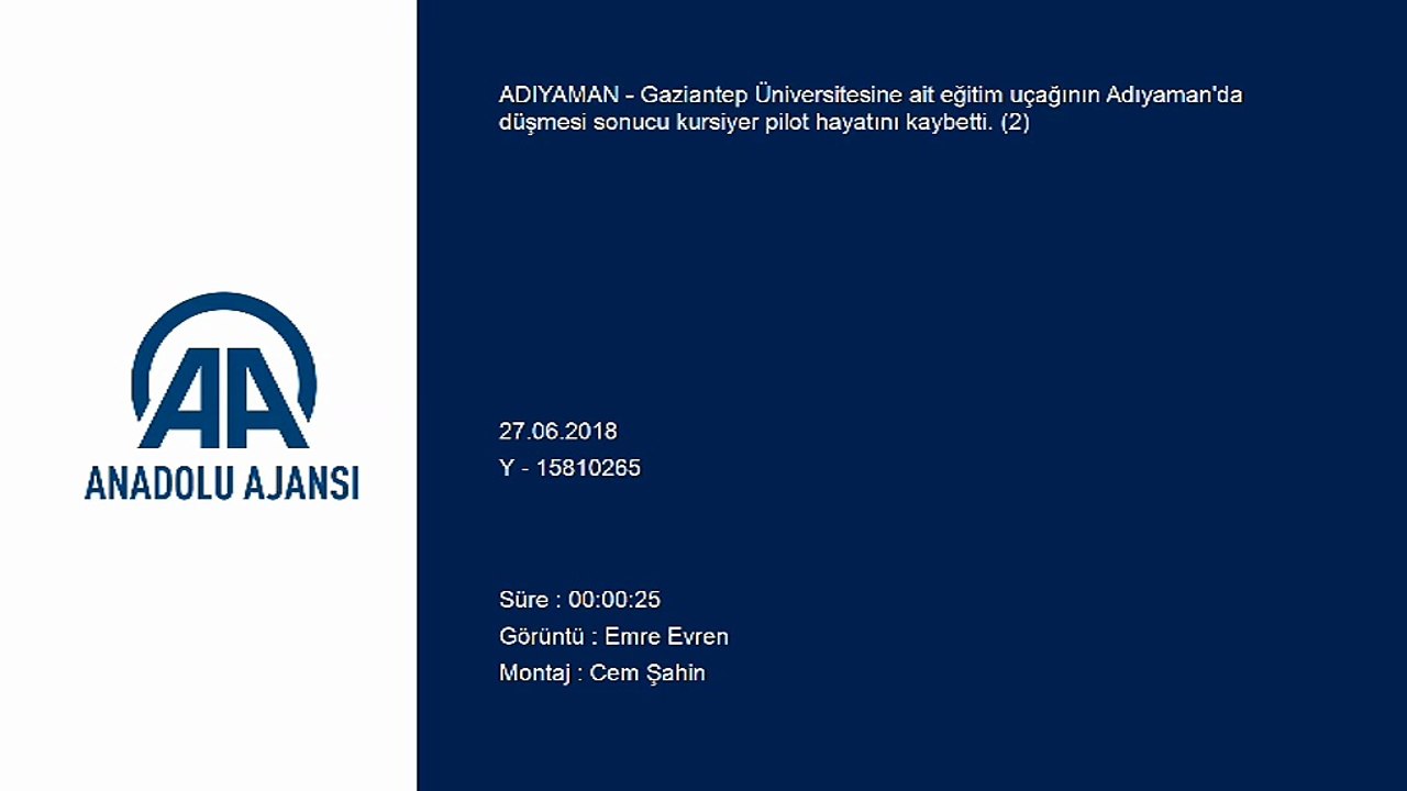 Eğitim uçağının düşmesi sonucu kursiyer pilot hayatını kaybetti (2) - ADIYAMAN