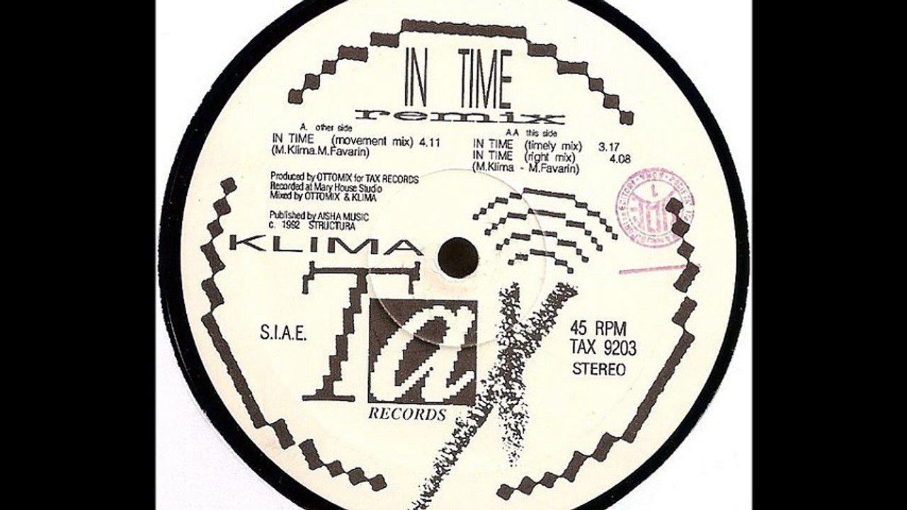 Klima - In Time (Timely Mix) (B1)